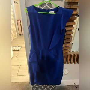 Calvin Klein blue dress perfect for wedding or work ! Size 4
